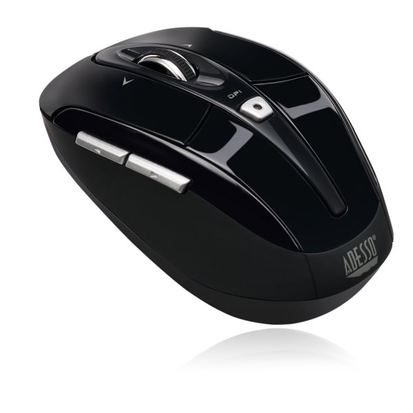 Adesso IMOUSE S60B iMouse S60 2.4 GHz Wireless Programmable Nano Mouse (Black)