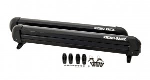 Rhino-Rack 27" Multi-Purpose Carrier for Skis, Snowboards, Fishing Rods, Skateboards, Wakeboards, Water Skis & More, Universal Mounting, Easy to Use, Locking, Lightweight & Heavy Duty for All Vehicles