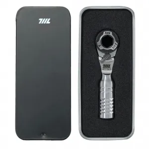 711L Mini Ratchet Wrench TG - One of the World's Smallest 1/4" EDC Ratchet Wrench For Tight Spaces - Stainless Steel - For Double-ended Bits