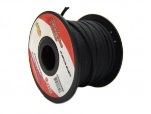 PIPEMANS ISBR6M100BK 1/4 Expandable Braided Sleeve  Black (100 feet)