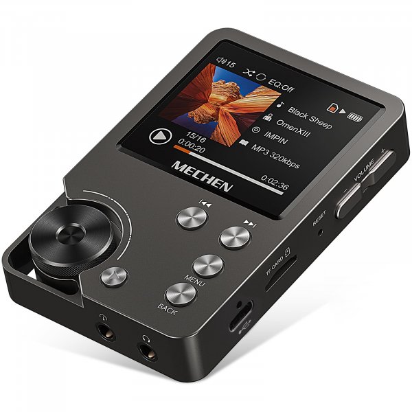 MECHEN M30 HiFi MP3 Player, Lossless DSD High Resolution Digital Audio Music Player, High-Res Portable Audio Player with 64GB Memory Card (Gray)