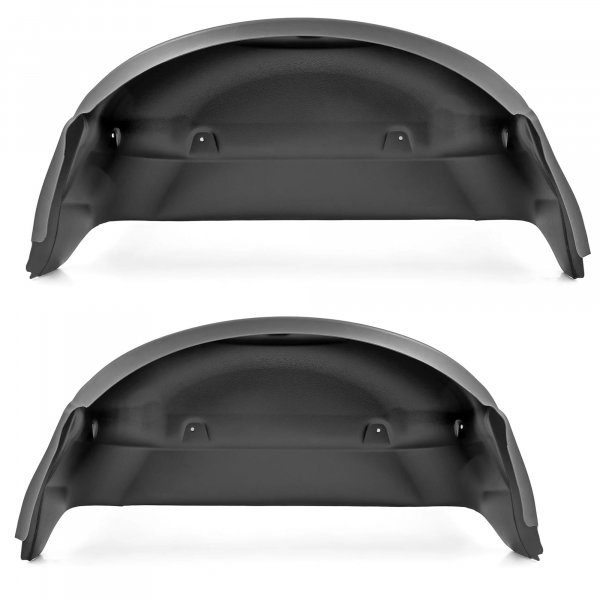 Rough Country Rear Wheel Well Liners for Ford F-250/F-350 Super Duty (2017-2026) - Heavy-Duty Black HDPE Fender Guards for Mud & Debris, Made in USA