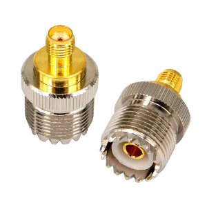 onelinkmore SMA Female to SO239 Adapter (PL-259 Female) Two Way Radio Coax Adapter UHF Kits Connector for Baofeng CB Radio Walkie Talkie SDR UV-5R Series Handheld Radio Base Station Antenna Pack of 2