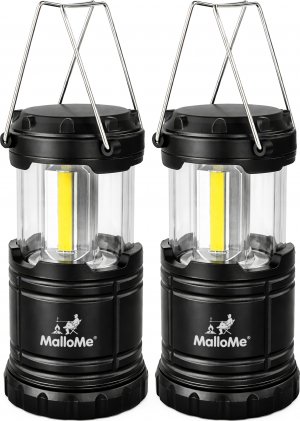 MalloMe Camping Lights LED Lantern Flashlights, Battery Operated Lamp Tent Lanterns for Power Outages, Camping Essentials Outdoor,Home,Emergency Gear, Hurricane Survival (3 AAA batteries not included)