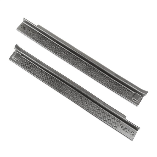 Rugged Ridge All-Terrain Entry Guards - Fits 2007–2018 Jeep Wrangler JK 2-Door - Scratch Protection & Precise Fit - Black Thermoplastic, 2-Piece Set