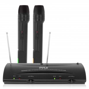 Pyle PDWM2100 Professional Dual VHF Wireless Handheld Microphone System