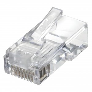 Ideal Electrical 85-375 8P8C Single Piece Modular Plug, Feed-Thru Design RJ-45 Connector for CAT6, Twisted Pair 250 MHz Cables, (25 Connectors)