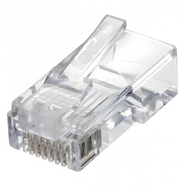 Ideal Electrical 85-375 8P8C Single Piece Modular Plug, Feed-Thru Design RJ-45 Connector for CAT6, Twisted Pair 250 MHz Cables, (25 Connectors)