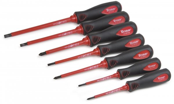 Titan 17237 Tool 7 pc Electrician Screwdriver Set