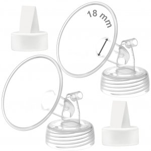 Maymom 18mm Flange and Duckbill Valve Compatible with Spectra S1 Spectra S2 Spectra 9 Plus Not Original Spectra Pump Parts Replace Spectra S2 Pump Parts Spectra Flange Spectra Duckbill Valve