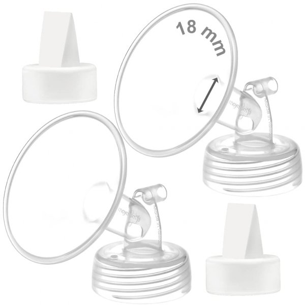 Maymom 18mm Flange and Duckbill Valve Compatible with Spectra S1 Spectra S2 Spectra 9 Plus Not Original Spectra Pump Parts Replace Spectra S2 Pump Parts Spectra Flange Spectra Duckbill Valve