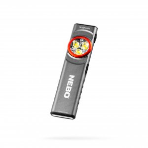 NEBO SLIM Mini Rechargeable Pocket Light | 250 Lumens, 2 Light Modes, Small Flashlight for EDC & Emergencies, Magnetic Base, Lightweight, Water Resistant & Durable, Includes Charging Cable