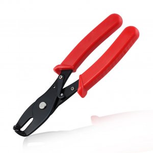 LEONTOOL Strain Relief Crimper, Strain Relief Bushing Pliers Anti-Rust Low Carbon Steel Electrical Pliers Power Cable Fasten Wire Cable Tool for Assembly Electrical Strain Relief Bushing Wire Grommet