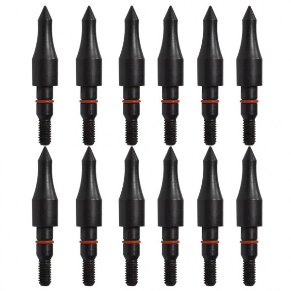 Field Points arrowheads 125 Grains Archery Field Points, 5/16" Steel Screw in Archery Field Tips and Broadheads (1 Dozen 12 PCS)