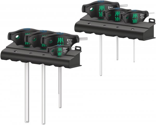 Wera 05023450001 T-Handle Metric Hex-Plus Driver Set with Rack (7-Piece Set)