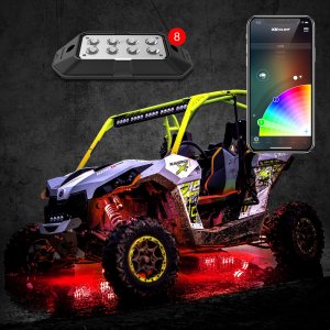 XKGlow XKROCKADV 8 Piece RGB Rock Light Kit with Advanced Phone App Control