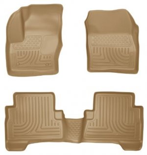 Husky 99743 Front/2nd Seat Floor Liners For 13-18 Ford C-Max 13-19 Ford Escape