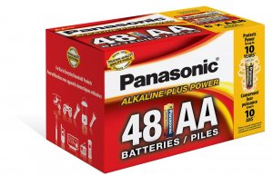Panasonic LR6PA48PC Alkaline Size AA Plus Power (48-Pack)