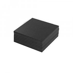 8 Pieces Black Neoprene Foam Anti Vibration Pads 6 in X 6 in X 1/8 in