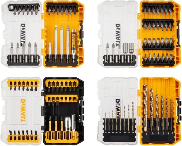 DEWALT Drill Bit Set, 21 Pc. Titanium Nitride Coated Pilot Point DEWALT Bit Set with Case for Wood, Metal and Plastic (DW1361)