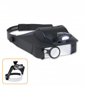Carson LV10 2x3x5x6 LED Lighted Head Visor Magnifier
