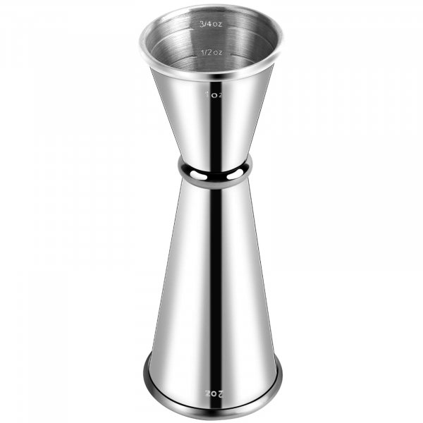 Briout Double Cocktail Jigger for Bartending, 2 OZ & 1 OZ, Rolled Edge