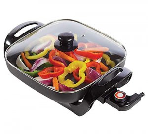 Brentwood Appliances SK-65 Nonstick Electric Skillet w/Glass Lid (1,300W; 12")