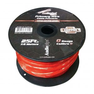Audiopipe TPW0CPR25R Power Wire 1/0 Gauge 25 Foot  Red