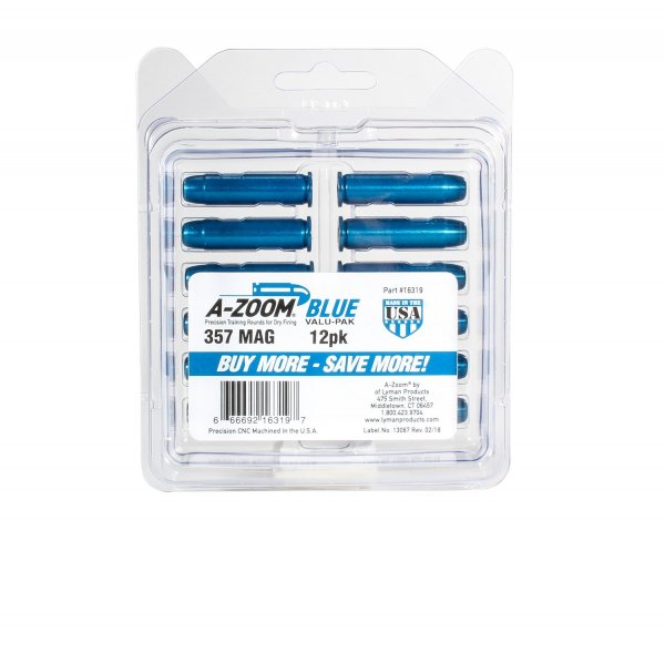 A-Zoom 16119 357 Mag Snap Cap  6Pk