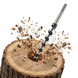 SOMADA 1/2 in x 12 in Auger Drill Bit, Hex Shank, Wood, Drywall, Plastic