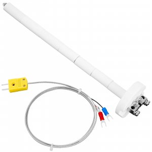 K-Type Thermocouple Block Ceramic Kiln Insulator Kiln Sensor Probe Measuring Temperature 32 to 2372 °F(0 to 1300 °C) 3.3 FT Wire Extension F/C 11G High Tool