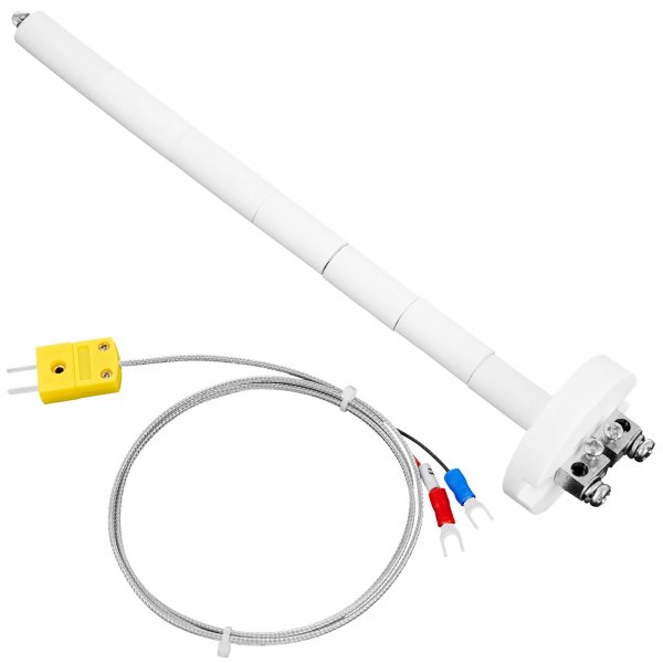 K-Type Thermocouple Block Ceramic Kiln Insulator Kiln Sensor Probe Measuring Temperature 32 to 2372 °F(0 to 1300 °C) 3.3 FT Wire Extension F/C 11G High Tool