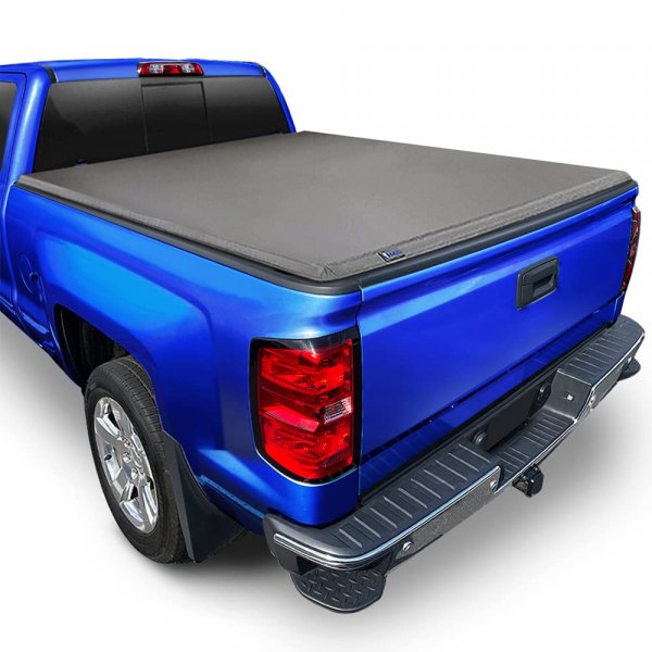 Tyger Auto T3 Soft Tri-Fold Truck Bed Tonneau Cover Compatible with 2007-2013 Chevy Silverado / GMC Sierra 1500; 2007-2014 2500 HD 3500 HD | Fleetside 6'6" Bed (78") | TG-BC3C1004 , Black