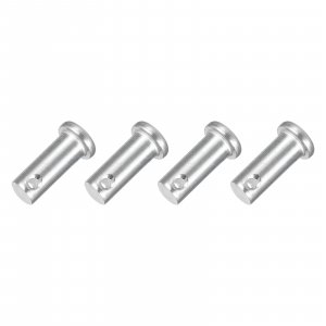 uxcell 4Pcs 3/8" x 1" Single Hole Clevis Pins, 304 Stainless Steel Flat Head Clevis Pins Hitch Pin for Trailer Latch, Mechanics Repair, Furniture Installation, Industrial Equipment