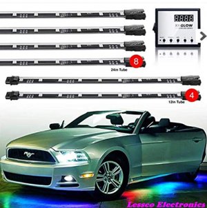XKGlow XK041007 LED Underbody Kit and Interior Accent Light Kit Combo Multicolor