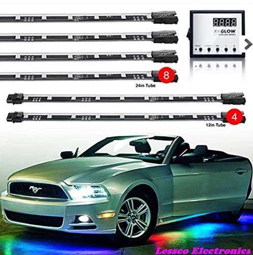 XKGlow XK041007 LED Underbody Kit and Interior Accent Light Kit Combo Multicolor