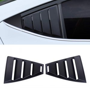 Winiory for Hyundai Elantra 2017-2019 Car Rear Window Louver Air Vent Scoop Shades Cover Trim 2PCS/Set Matte Black