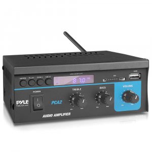 Pyle PTAU45 240 Watt Mini Table Top Amp MP3 USB Aux Mic Input