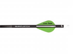 Nap NAP60761 Quikfletch Twister 2" Fletch w/Black Tube, White/Green/Green (6pc)
