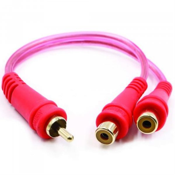 Audiopipe AMPGYM2F RCA Splitter Audiopipe 1M-2F Clear Installer Series