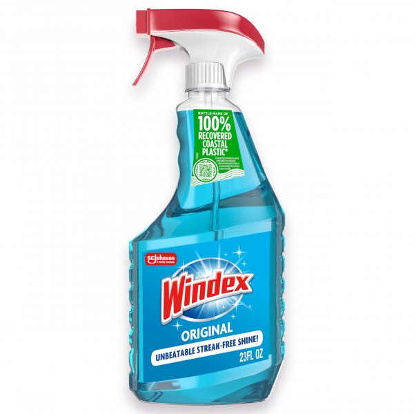 Windex Glass and Window Cleaner Spray Bottle, Packaging Designed to Prevent Leakage and Breaking, Surface Cleaning Spray, Original Blue Scent, 23 Fl Oz