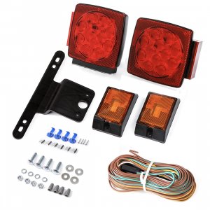 CZC AUTO 12V Submersible LED Trailer Light Kit, Under 80 Inch Boat Utility