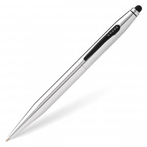 Cross AT06522 Tech 2 Chrome W/ Stylus Dual Function Pen Medium Tip Black Ink