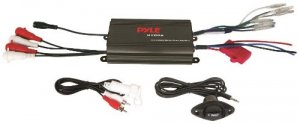 Pyle PLMRMP3B Marine 4 CH 800 Watt MP3/IPod Marine Power Amp Black