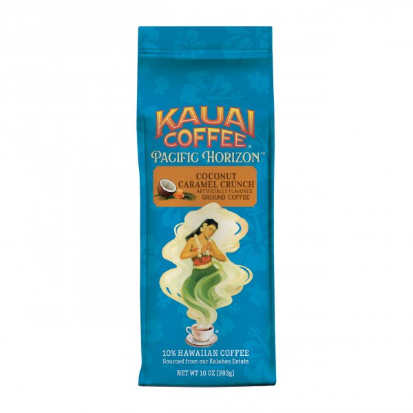 Kauai Coffee Ground Coffee - Coconut Caramel Crunch, 10 oz Bag