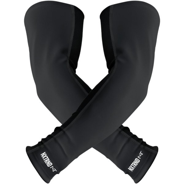 1 Pair Nxtrnd Compression Arm Sleeves for Men, Breathable Football, Basketball, Baseball Accessory, Adult & Kids (Medium, Black)