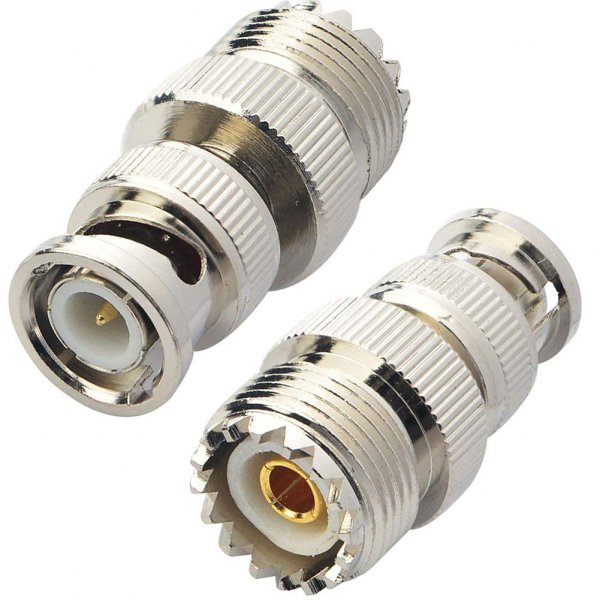 Boobrie 2pcs BNC UHF RF Coaxial Coax Adapter SO239 UHF Female to BNC Male Connector Low Loss Ham Radio Coax Adapter for RF Antennas/Wireless LAN Devices/Coaxial Cable/Wi-Fi Radios