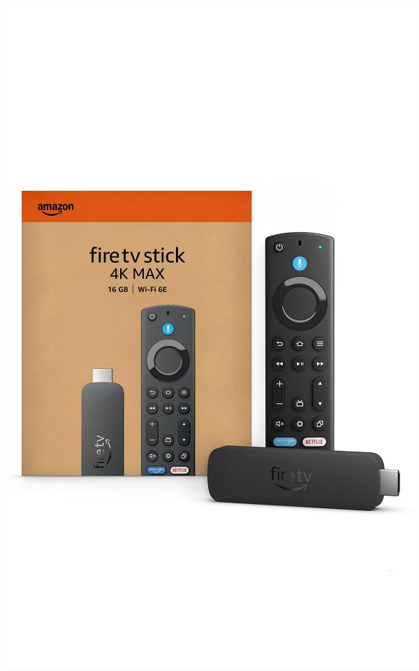 Amazon Fire TV Stick 4K Max (newest model), streaming device, with AI-powered Fire TV Search, supports Wi-Fi 6E, free & live TV without cable or satellite, find shows faster with Alexa+