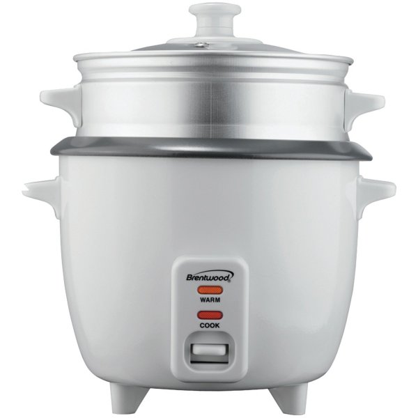 Brentwood Appliances TS-180S Rice Cooker w/Steamer (8 Cups, 500W)