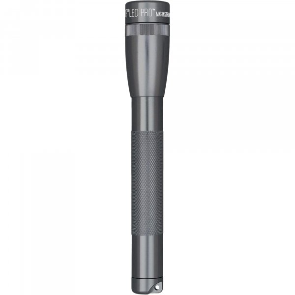 MagLite Mini Pro LED 2-Cell AA Flashlight, High Lumen, Water-Resistant, Adjustable Focus – Gray